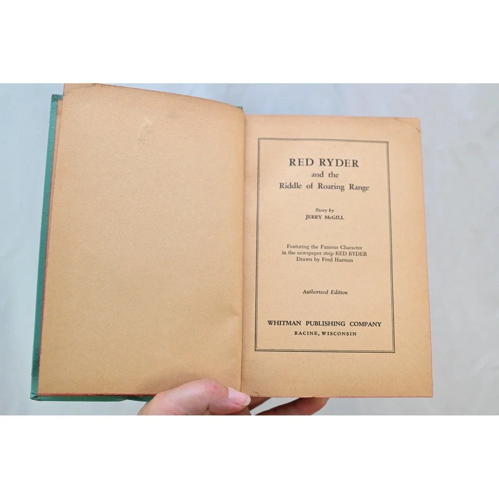 Red Ryder and the Riddle of Roaring Range 1951 Whitman Hardcover Jerry McGill